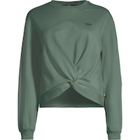 Vans Women's Vista Knotty  French Terry Pullover, Relaxed Fit Front_Flat