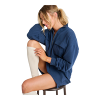 Everyday Sunday Women's Comfort Mock Neck Tunic Top Front_Angled_Left