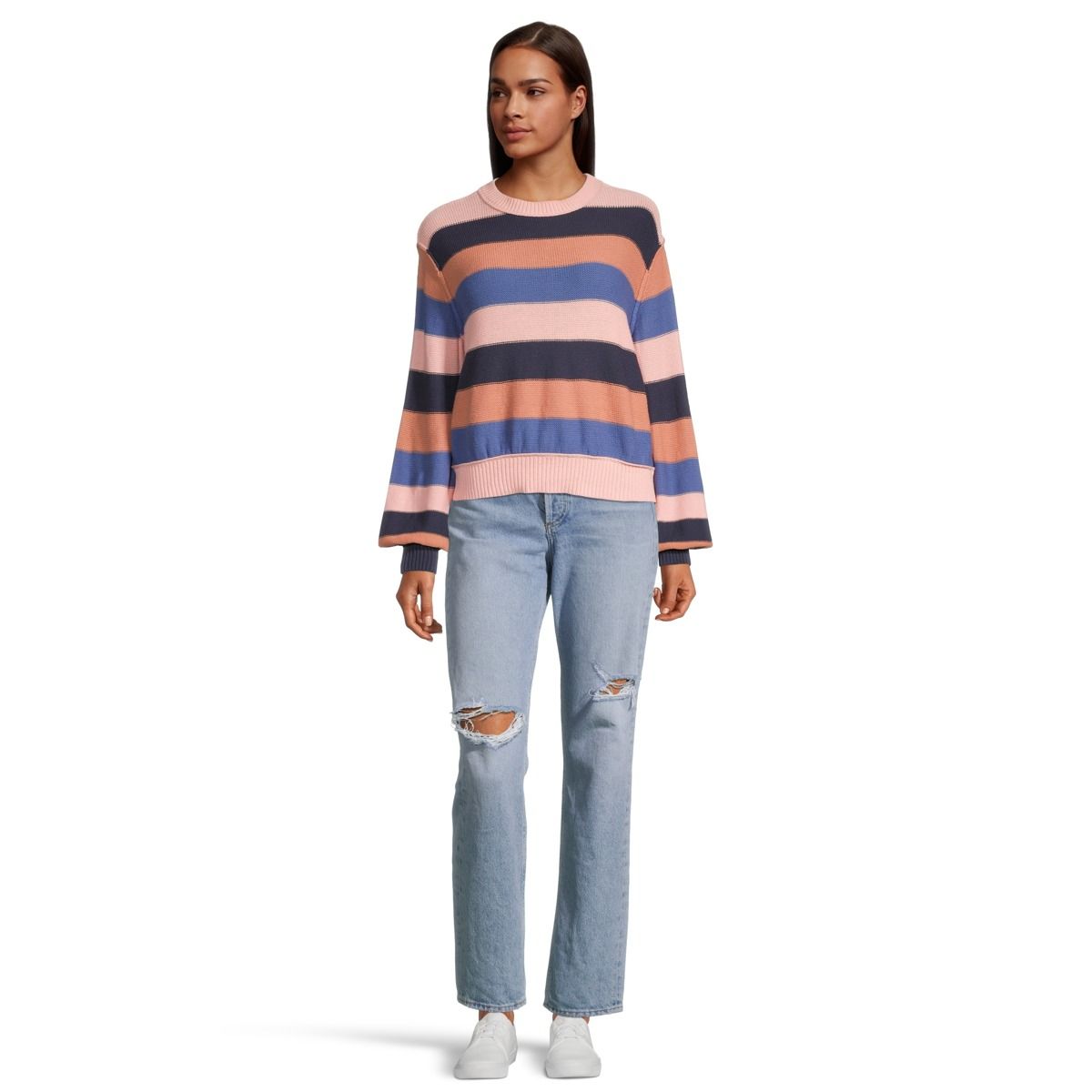 Roxy Women's Loft Music Stripe Pullover Sweater