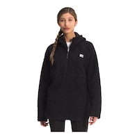 The North Face Women's Ridge Tunic Hoodie, Fleece Front_Flat
