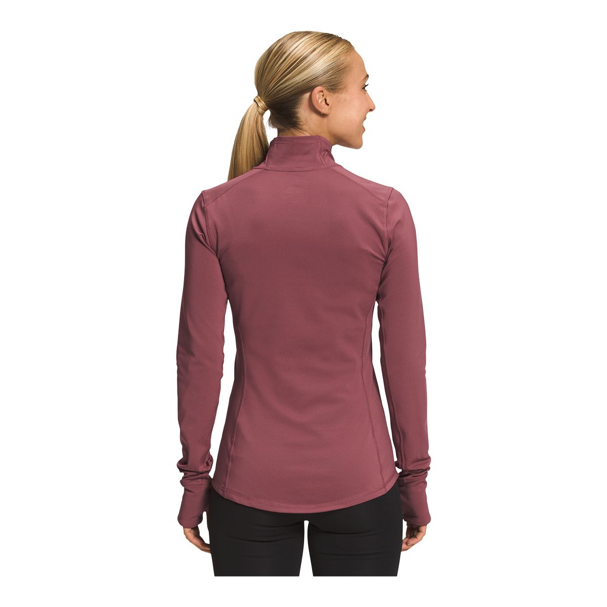 The North Face Printed Winter Warm Essential 1/4 Zip Base Layer - Women’s L Wild Ginger