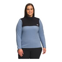 The North Face Women's TKA Glacier Quarter Zip Fleece Pullover, Plus Size Front_Flat