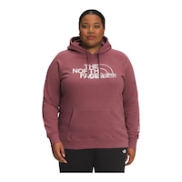 The North Face Women's Graphic Injection Pullover Hiking Hoodie, Plus Size, Waterproof Front_Flat