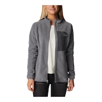 Columbia Women's Outdoor Tracks Zip Up Jacket Front_Flat