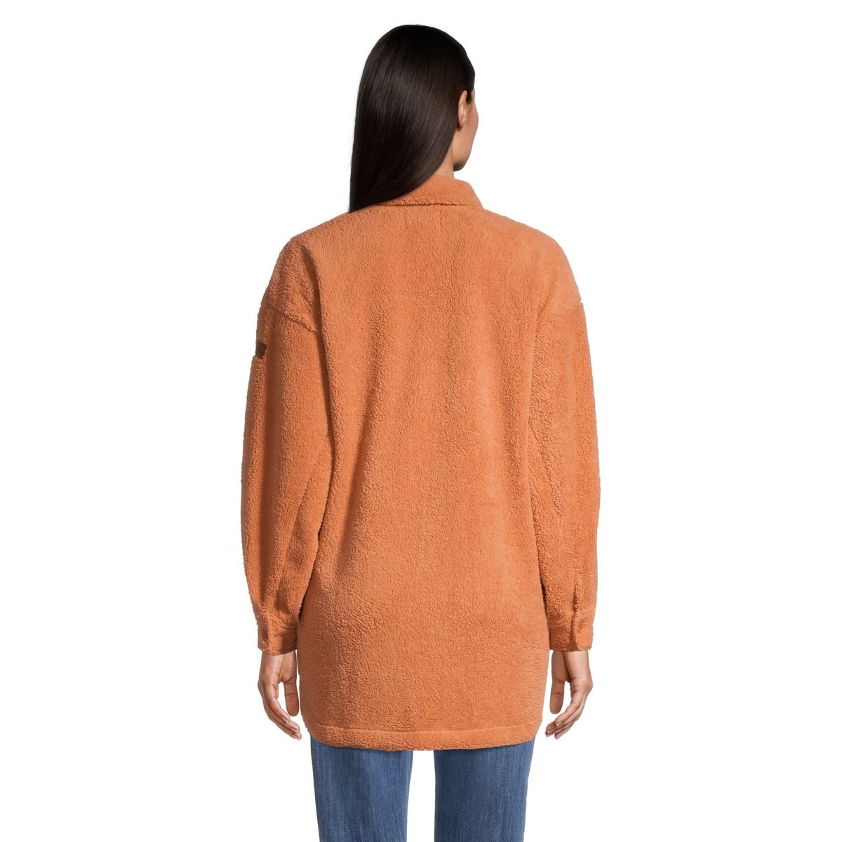 Roxy Women's Over And Out Button Up Fleece Shacket, Oversized