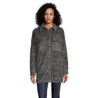 Roxy Women's Over And Out Button Up Fleece Shacket, Oversized Front_Flat
