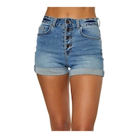O'Neill Women's Kelsey Denim Shorts Front_Flat