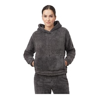 tentree Women's Ecoloft Teddy Hoodie Front_Flat