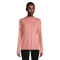 Woods Women's Walsh Long Sleeve Hooded Top Front_Flat