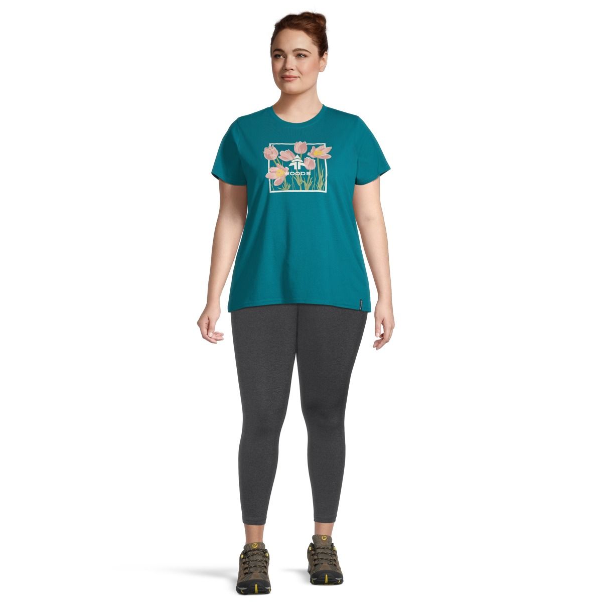 Woods Women's Plus Size Cayley Floral T Shirt