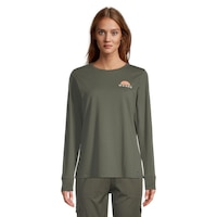 Woods Women's Cayley Scenery Long Sleeve T Shirt Front_Flat