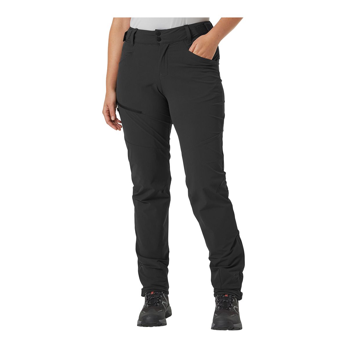 Eddie Bauer Women's ClimaTrail Cargo Crop Pants, Black, 2 