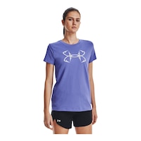 Under Armour Women's Fish Hook Logo T Shirt Front_Angled_Right