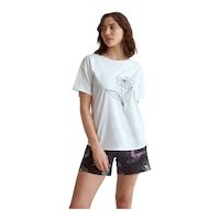 Everyday Sunday Women's BC Boat Neck Shirt Front_Angled_Right