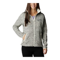 Columbia Women's Sweater Weather Full Zip Sweater Front_Flat
