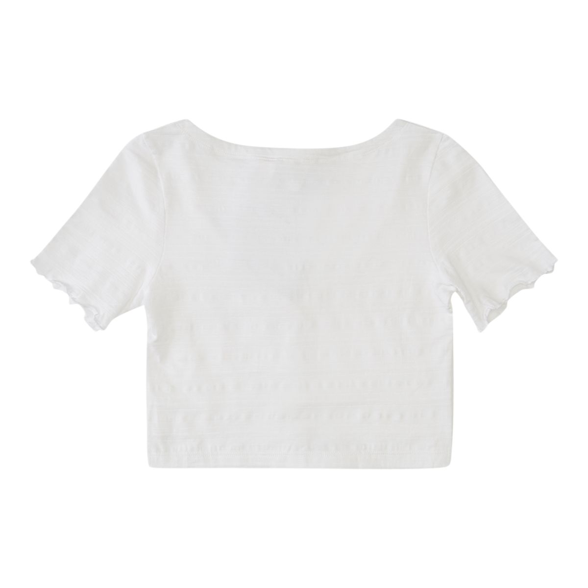 Roxy Women's Uncomplicated Mind Button Front Cropped T Shirt