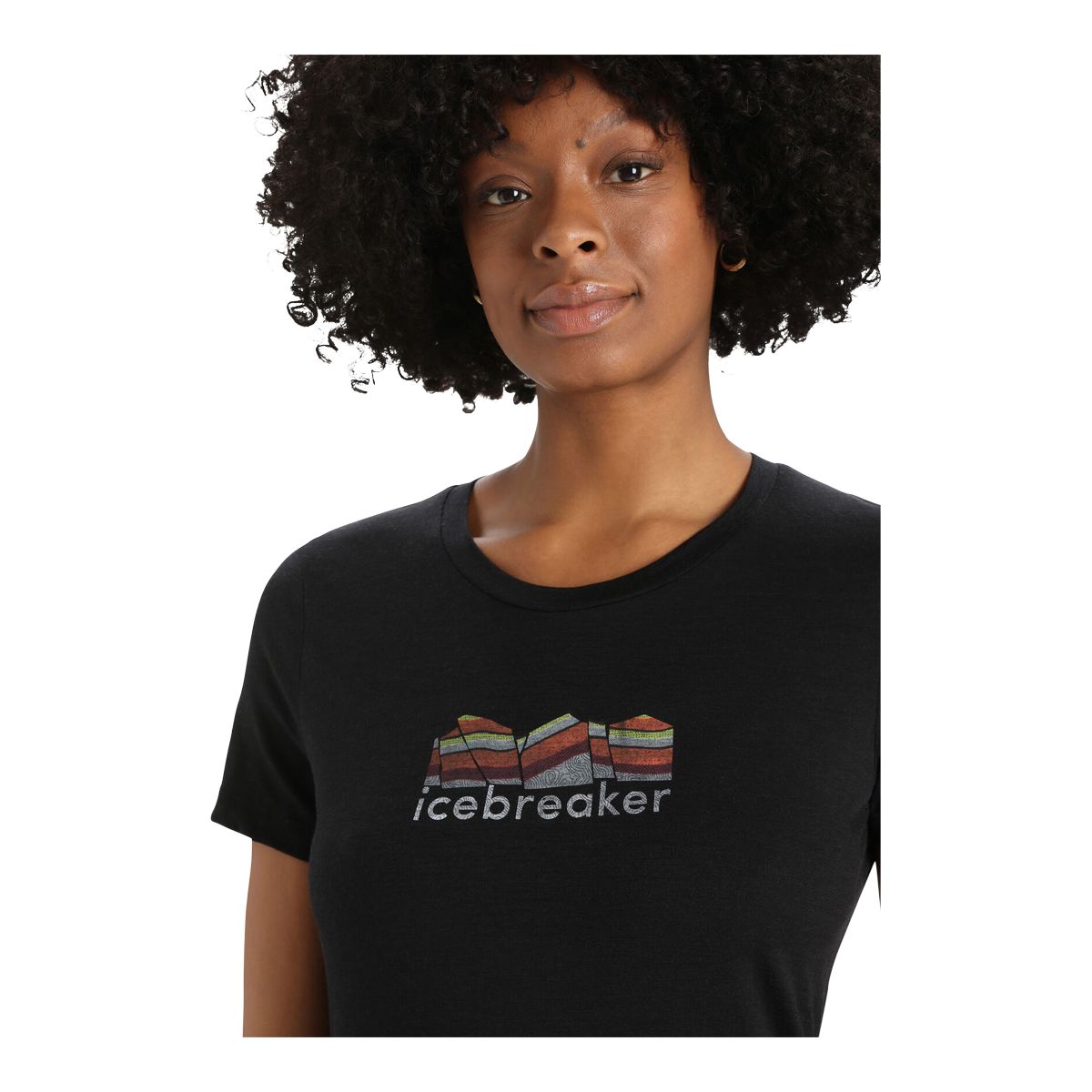 Icebreaker Women's Tech Lite II Mountain Geology T Shirt
