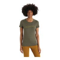 Icebreaker Women's Tech Lite II Ski Stripes T Shirt Front_Flat