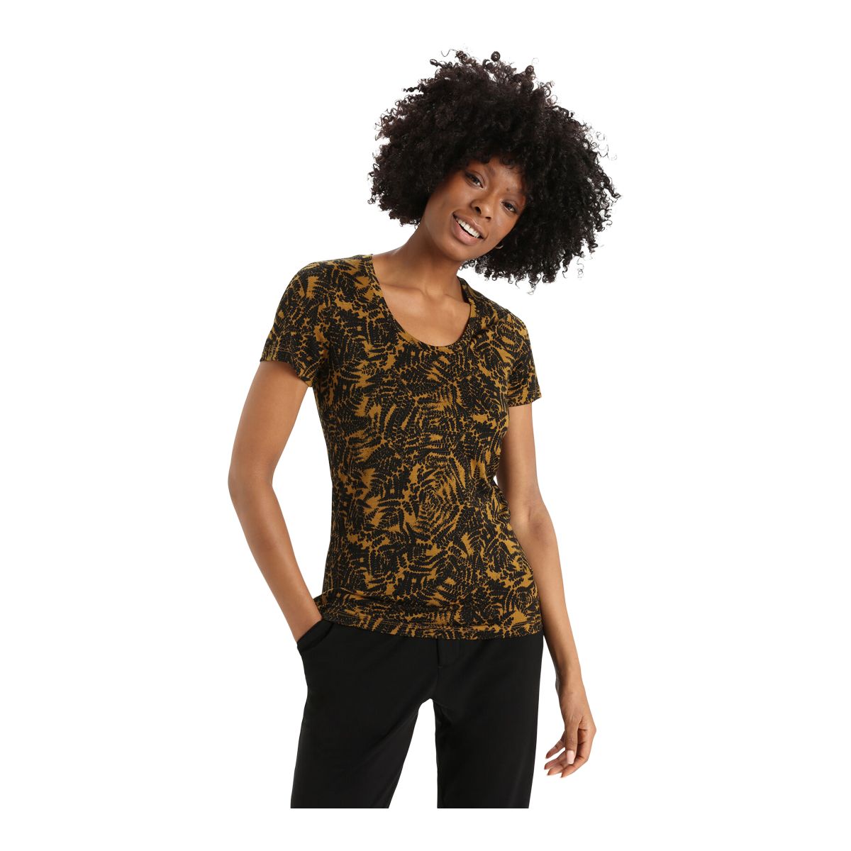 Icebreaker Women's Tech Lite Scoop Ferns T Shirt
