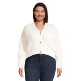 Ripzone Women's Plus Size Montrel Button Up Cardigan Sweater Front_Flat