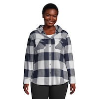 Ripzone Women's Apex 2.0 Hooded Flannel Top Front_Flat
