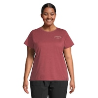 Woods Women's Plus Size Cayley Text T Shirt Front_Flat