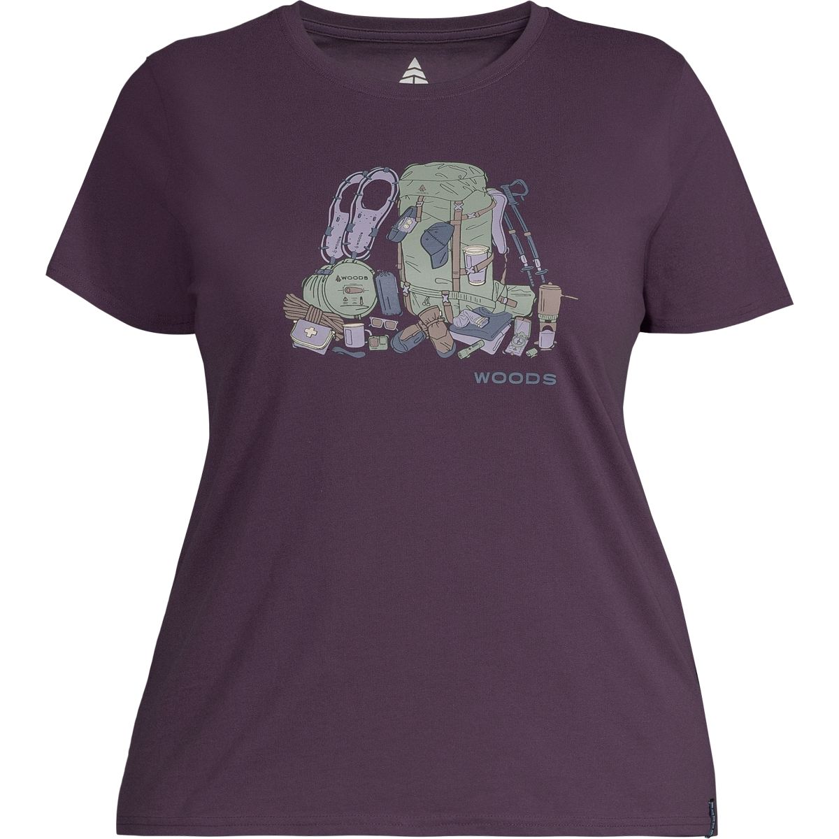 Woods Women's Plus Size Cayley "Pack Your Pack" Graphic Tee