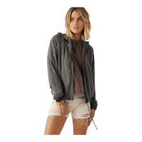 O'Neill Women's Francina Woven Jacket Front_Three_Fourths_Angled_Right