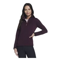 Skechers Women's Quarter Zip Sweater Front_Angled_Left