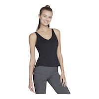 Skechers Women's Gosculpt V Neck Tank Front_Angled_Right