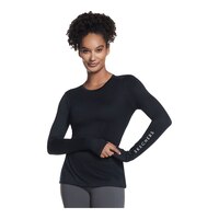 Skechers Women's Godri Swift Long Sleeve Sweatshirt Front_Angled_Left