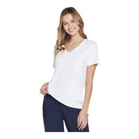 Skechers Women's Go Dri Serene V-Neck T-Shirt Front_Angled_Left
