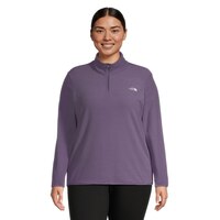 The North Face Women's TKA Glacier Quarter Zip Top Front_Flat