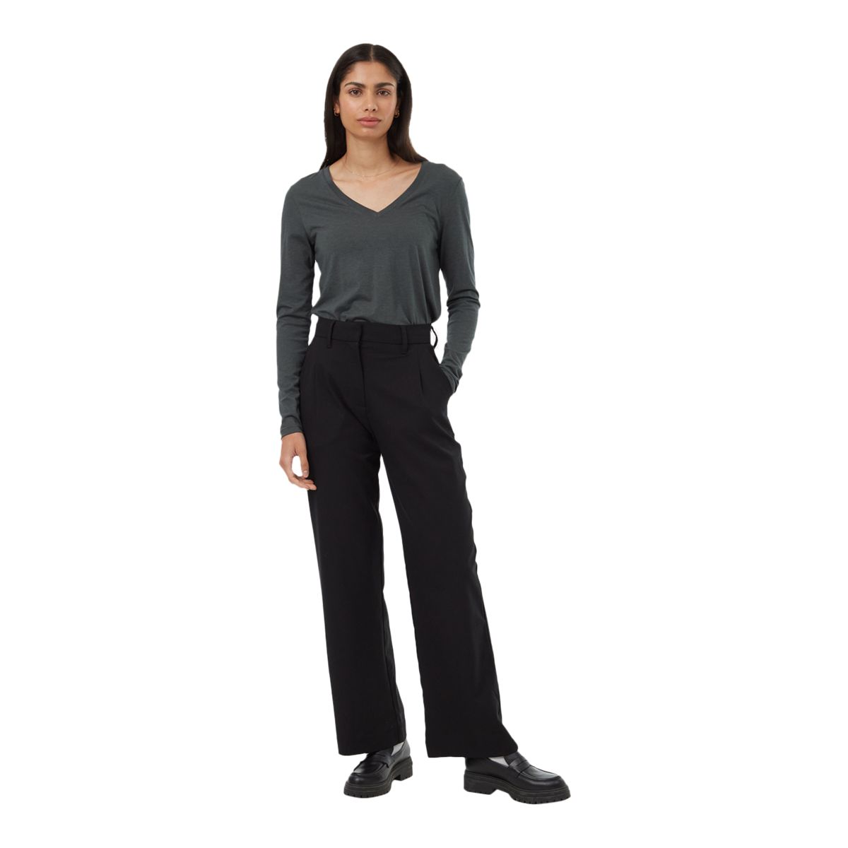 tentree Women's TreeBlend V-Neck Long Sleeve T Shirt