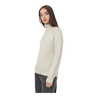 Tentree Women's Highline Wool Turtleneck Sweater Front_Three_Fourths_Angled_Left