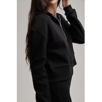 Everyday Sunday Women's The Leisure Zipped Hoodie Front_Angled_Right