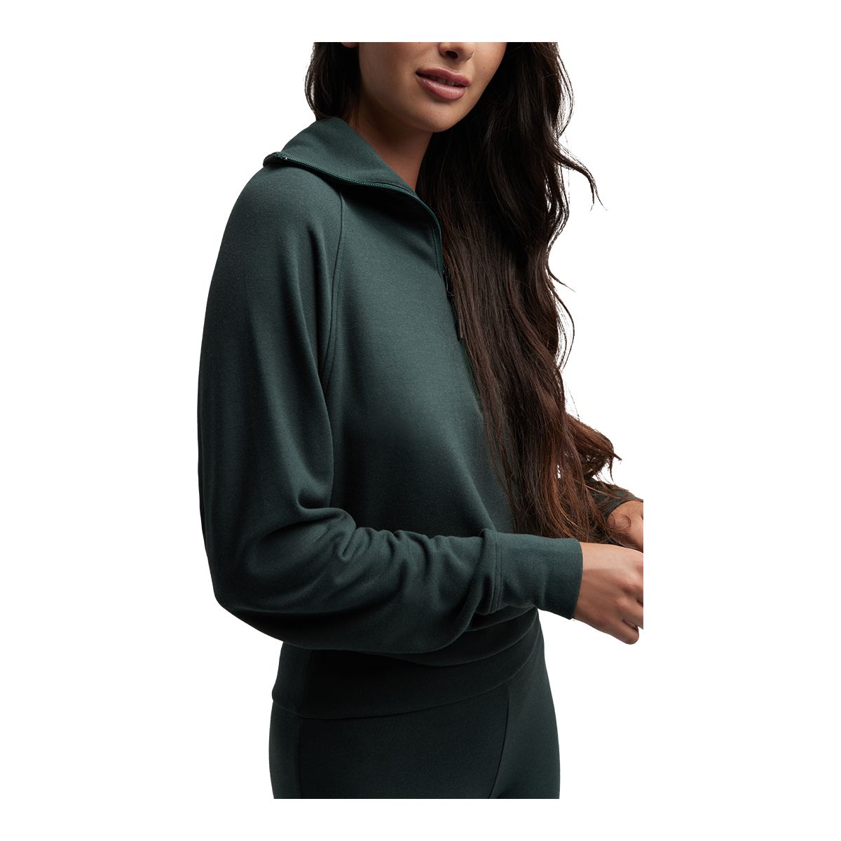 Everyday Sunday Women's The Warm Pop Over Half Zip Long Sleeve Top