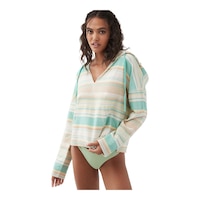 O'Neill Women's Rosarito Fleece Pullover Hoodie Front_Three_Fourths_Angled_Left