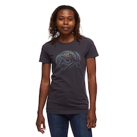 Black Diamond Women's Summit Scribble T Shirt Front_Flat