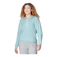 FWD Women's Free Oversized Drapeknit Hoodie Front_Angled_Left