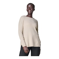 FWD Women's Friday Layering Knit Crew Top Front_Three_Fourths_Angled_Right