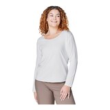 FWD Women's Friday Drirelease® Minimal Long Sleeve T Shirt Front_Angled_Left