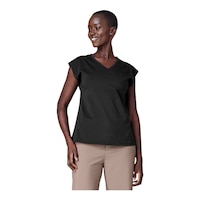 FWD Women's Friday V-Neck Top Front_Angled_Right