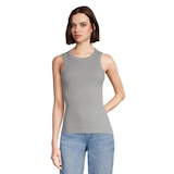 Ripzone Women's Azure Ribbed Tank Front_Flat