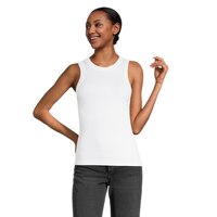 Ripzone Women's Azure Ribbed Tank Front_Flat
