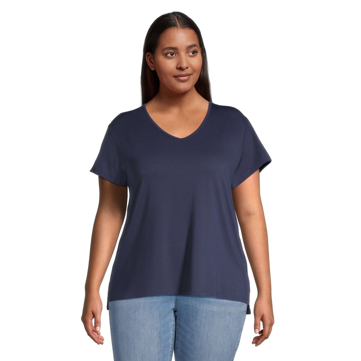 Image of Ripzone Women's Plus Size Citron V Neck T Shirt