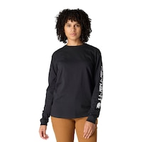 Carhartt Women's Long Sleeve Logo T-Shirt Front_Flat