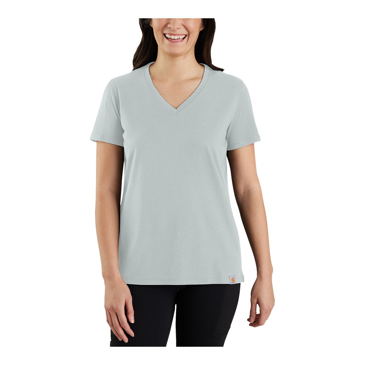 Image of Carhartt Women's Relaxed Fit Tencelss V Neck T Shirt