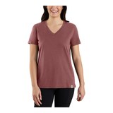 Carhartt Women's Relaxed Fit Tencelss V Neck T Shirt Front_Flat