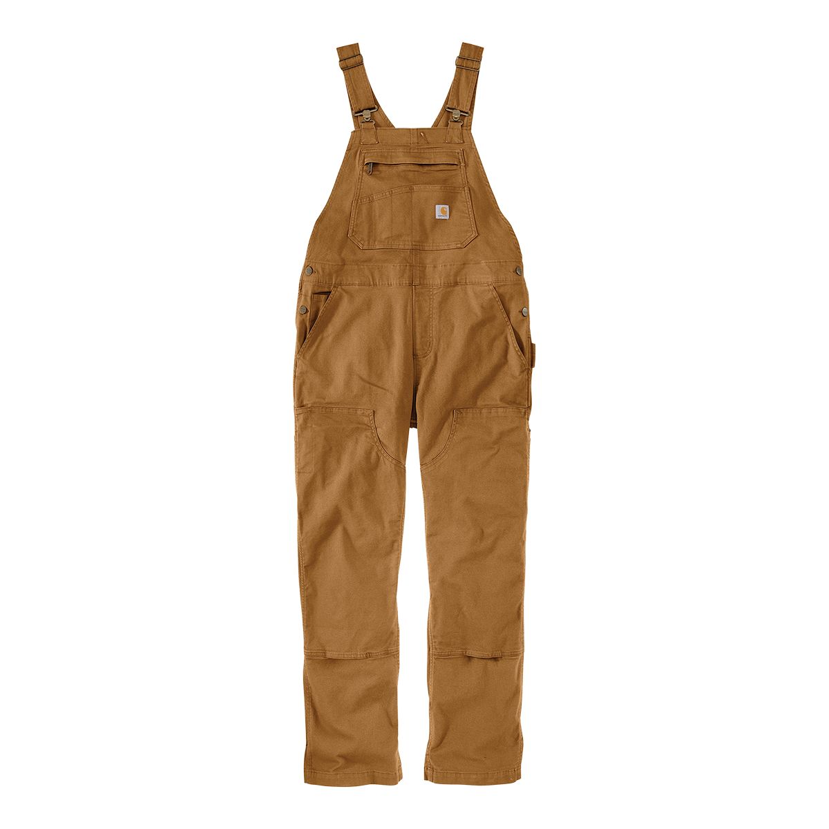 Image of Carhartt Women's Rugged Flex Loose Fit Double Front Canvas Bib Overalls